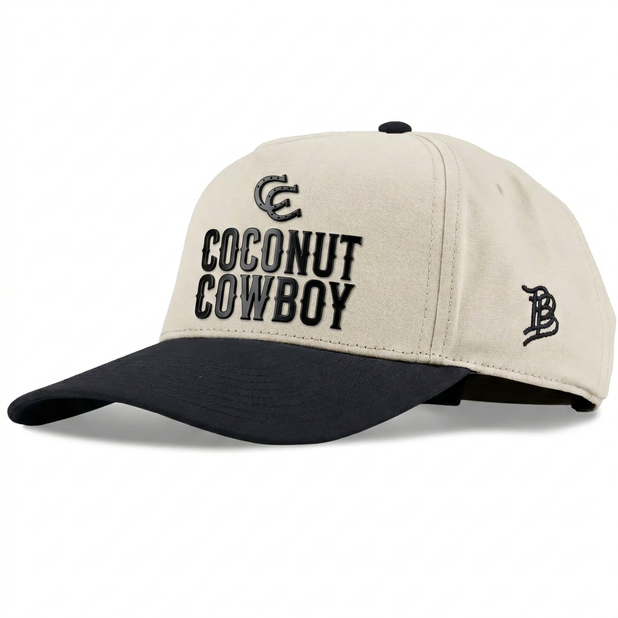 PRE-ORDER Coconut Cowboy Logo Curved 5 Panel Canvas Hat